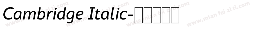 Cambridge Italic字体转换